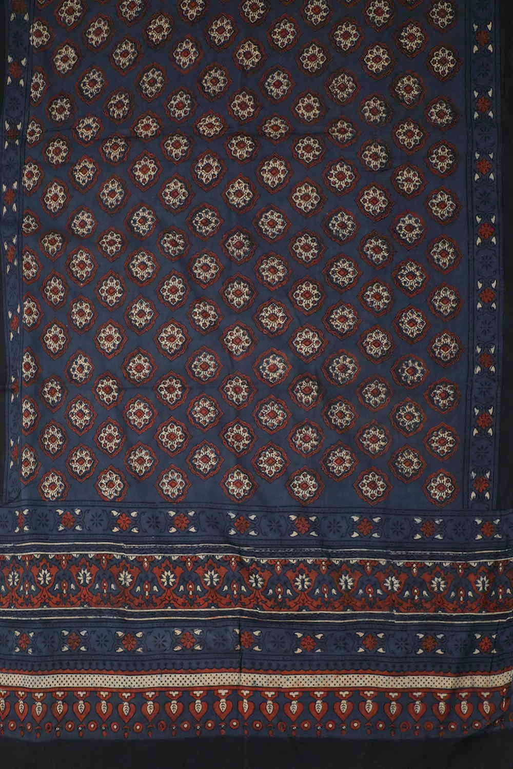 Indigo Mandala Ajrak Cotton Dupatta - Image 2