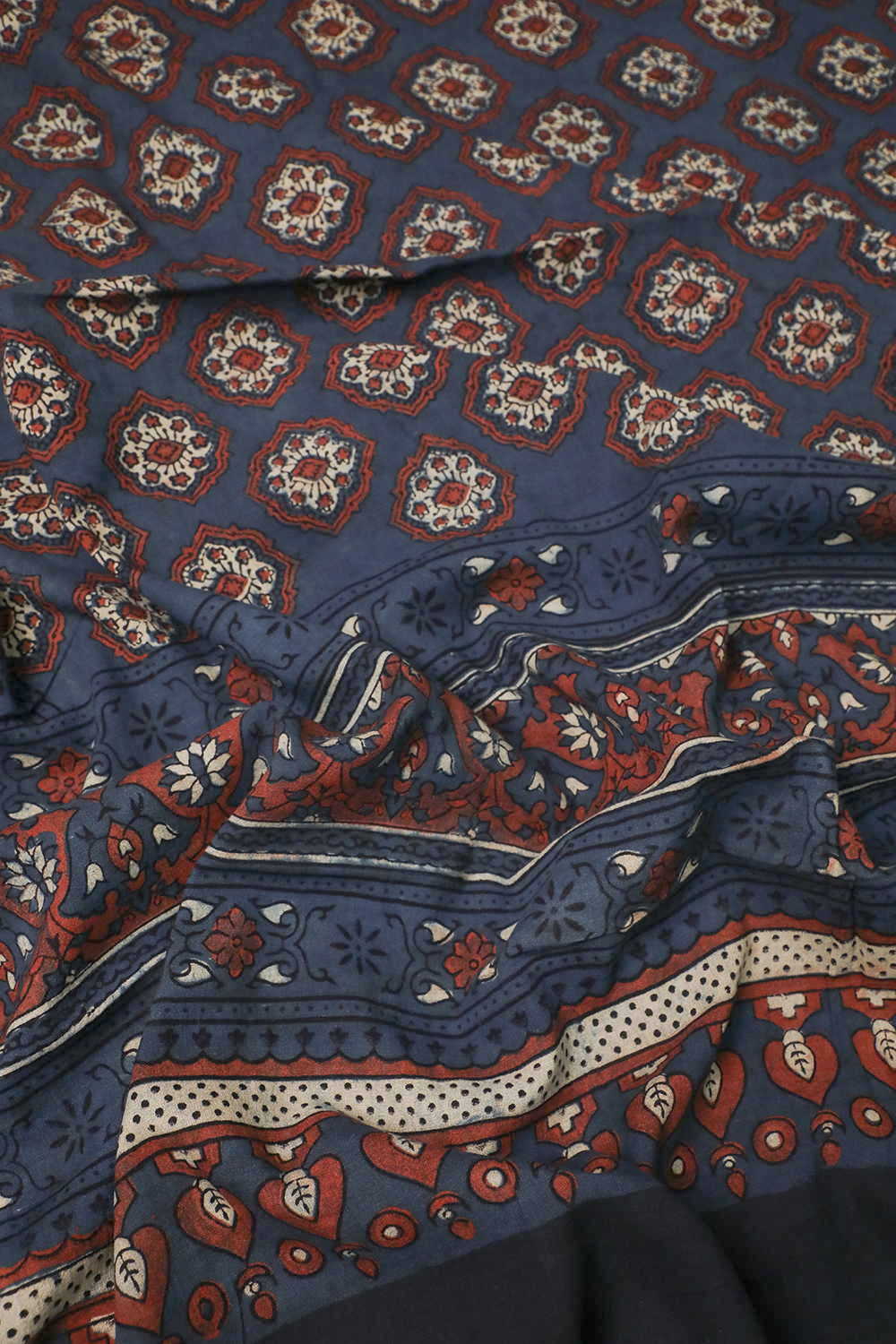 Indigo Mandala Ajrak Cotton Dupatta - Image 3