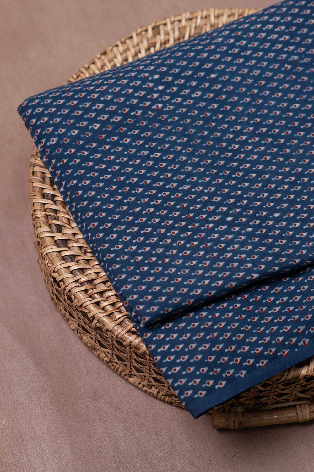 Mini Motifs - Indigo Ajrak Cotton Fabric