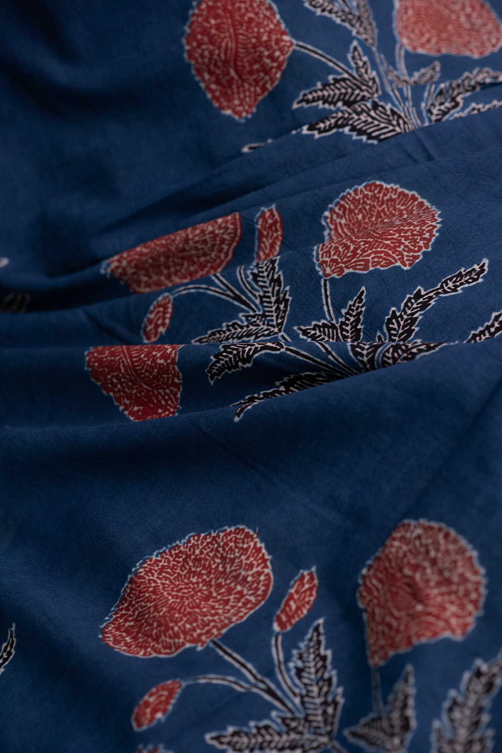 Shadow Bloom Ajrak Cotton Fabric - Image 3