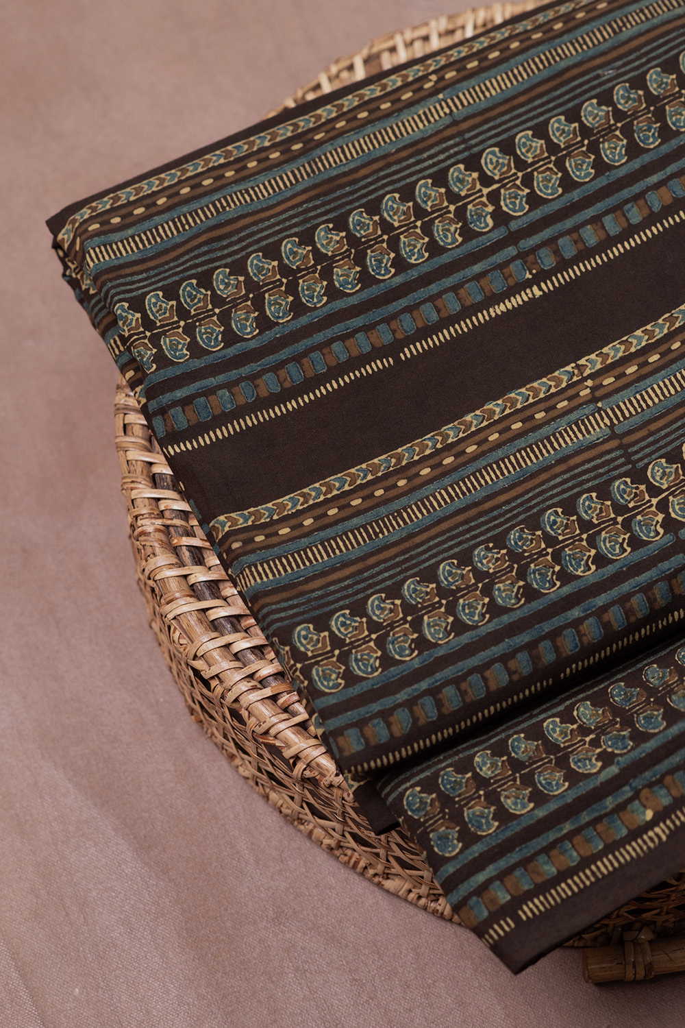 Tribal Stripes Ajrak Cotton Fabric