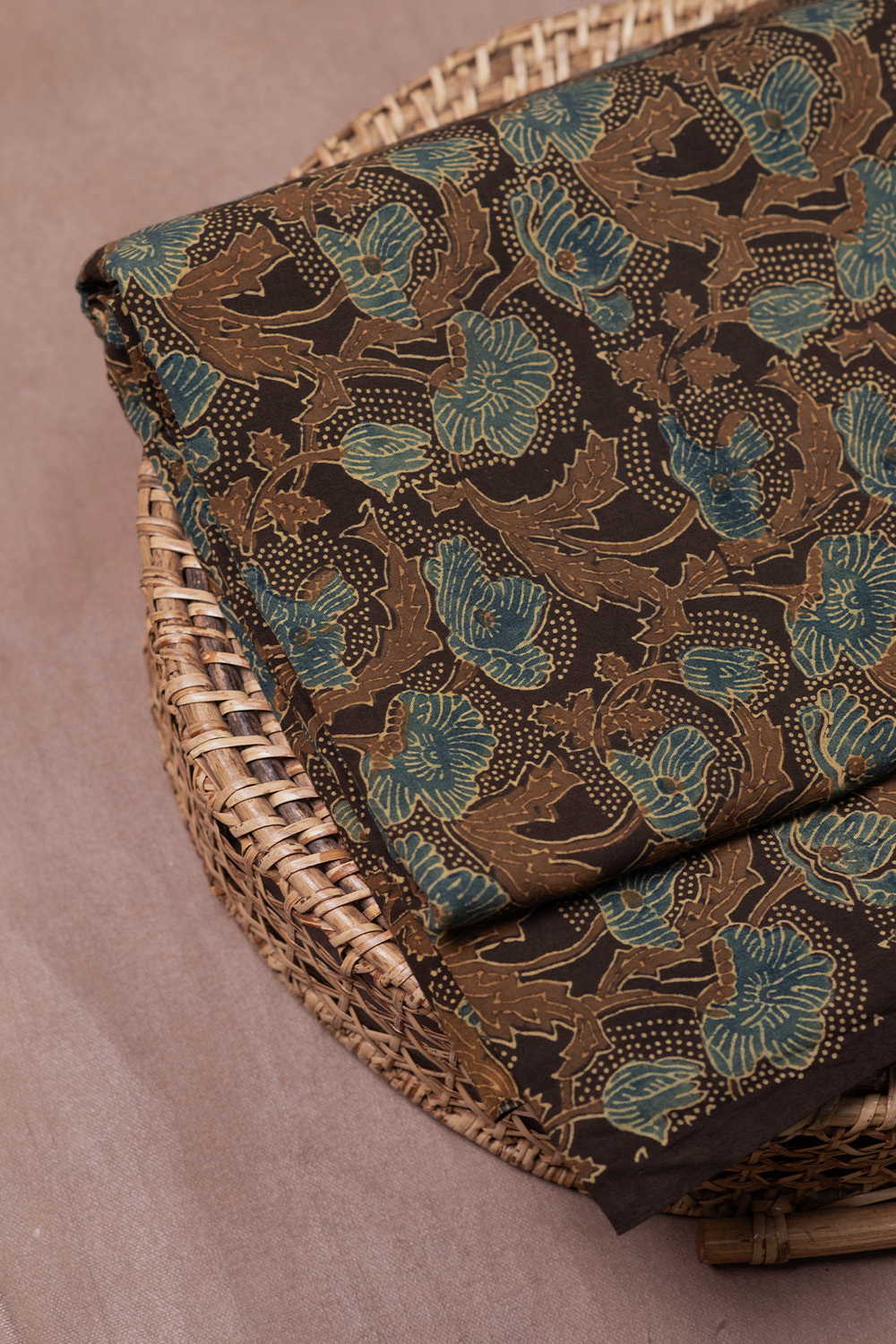 Twilight Garden Ajrak Cotton Fabric - Image 2