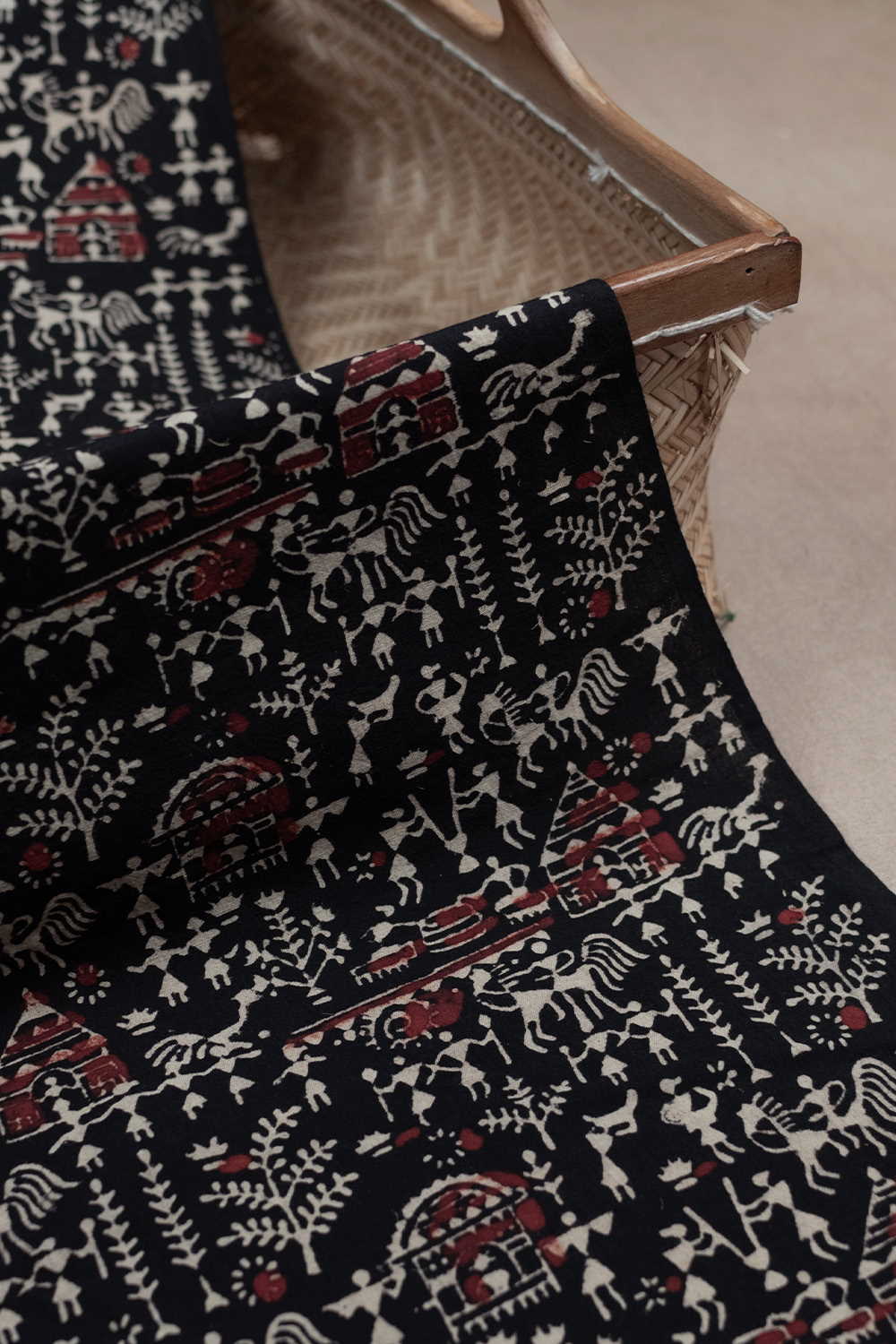 Pleasant Black Ajrak Cotton Fabric