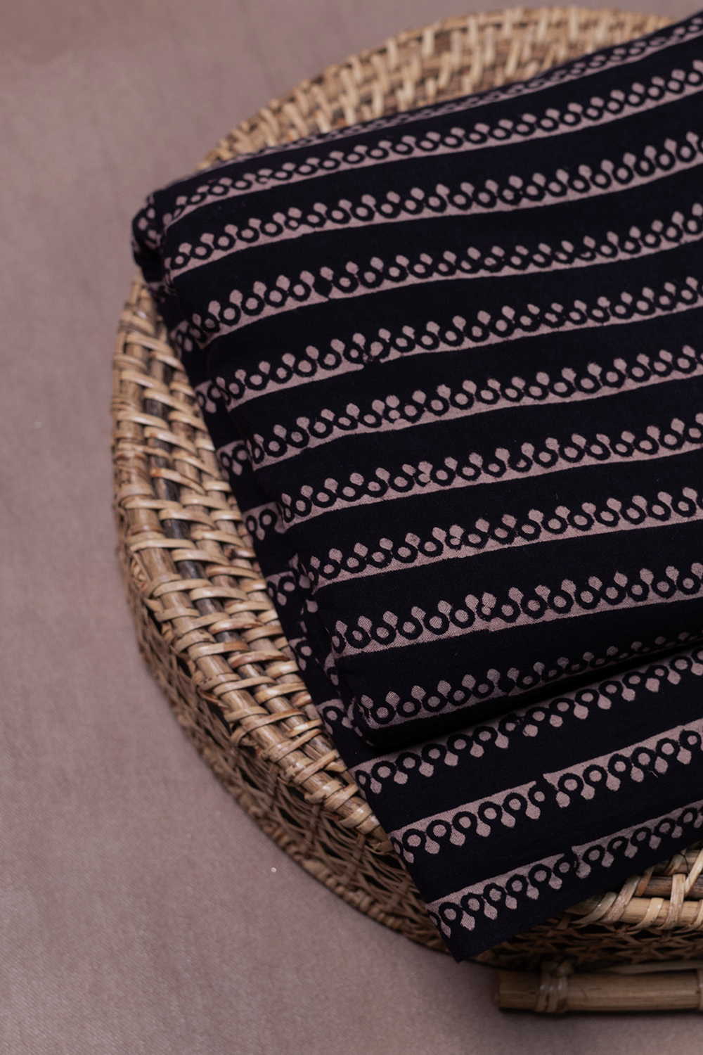 Stripe Pattern Ajrak Cotton Fabric - Image 3
