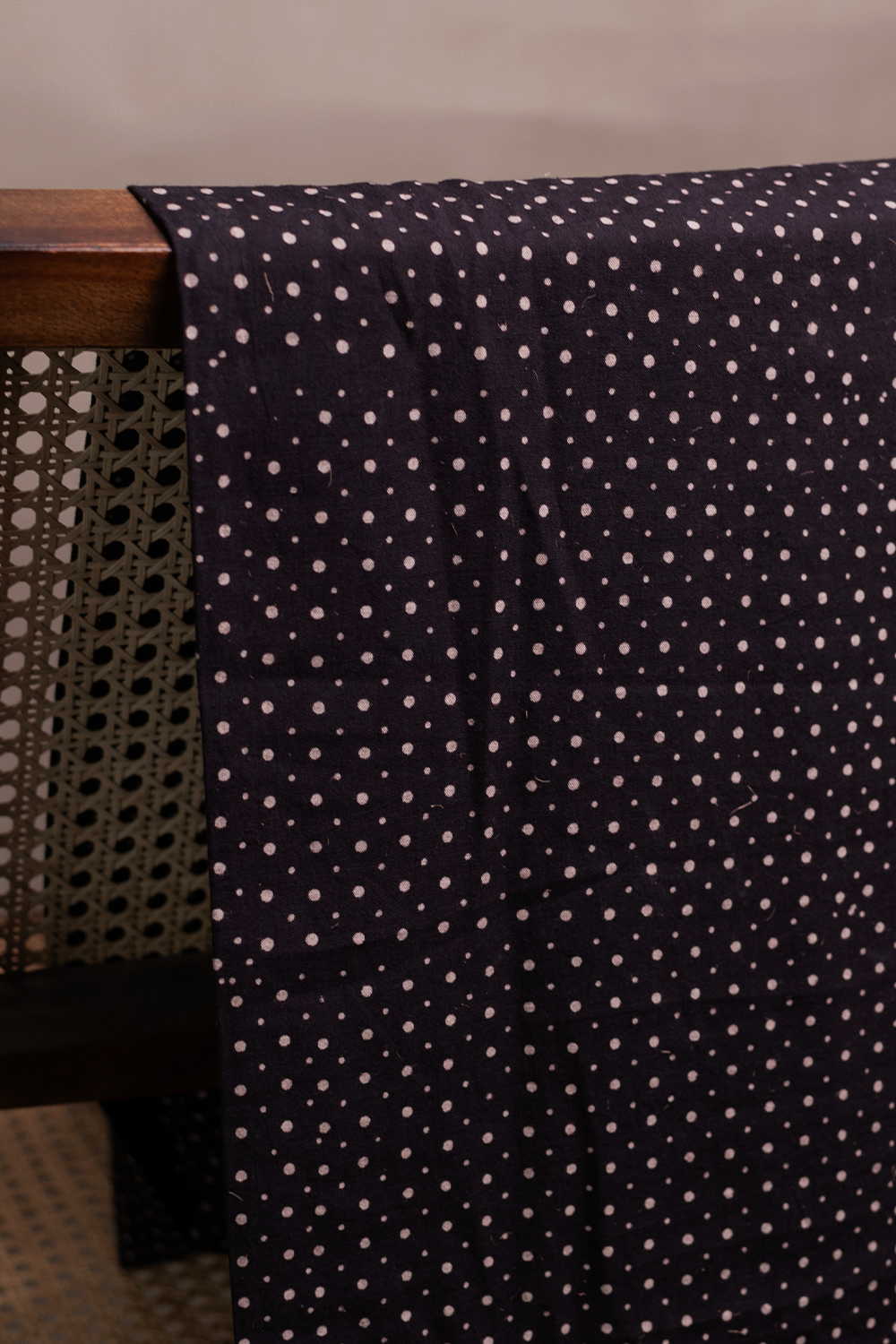 Polka Dot Ajrak Cotton Fabric - Image 3