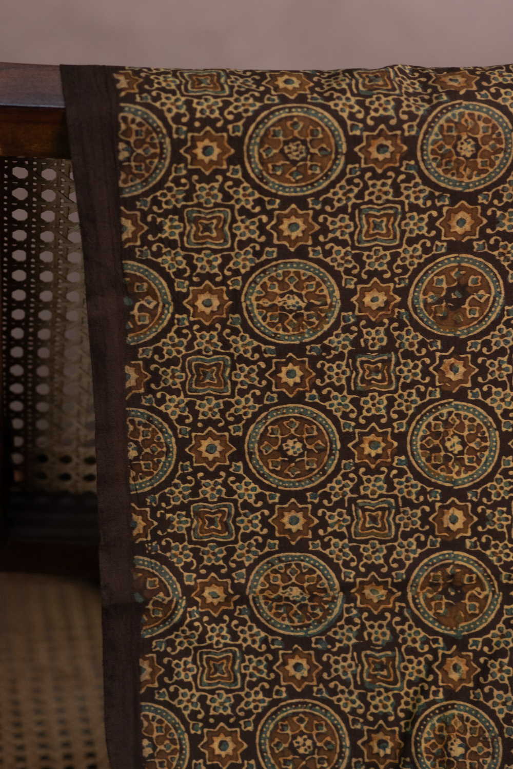 Brown - Patterned Ajrak Cotton Fabric - Image 2