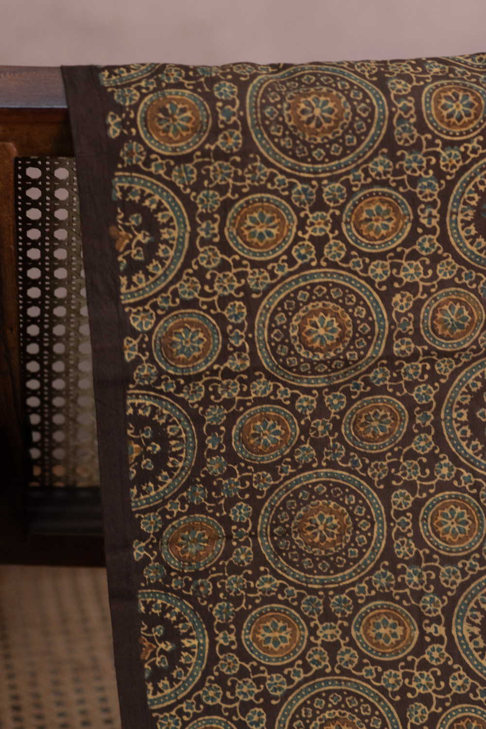 Brown Ajrak Cotton Fabric - Image 2