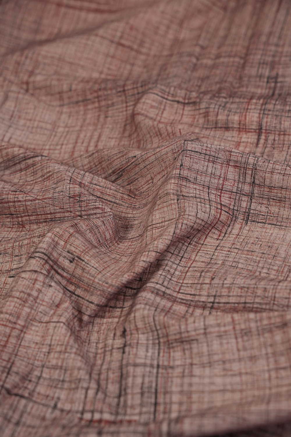 Beige Ajrak Cotton Fabric - Image 3