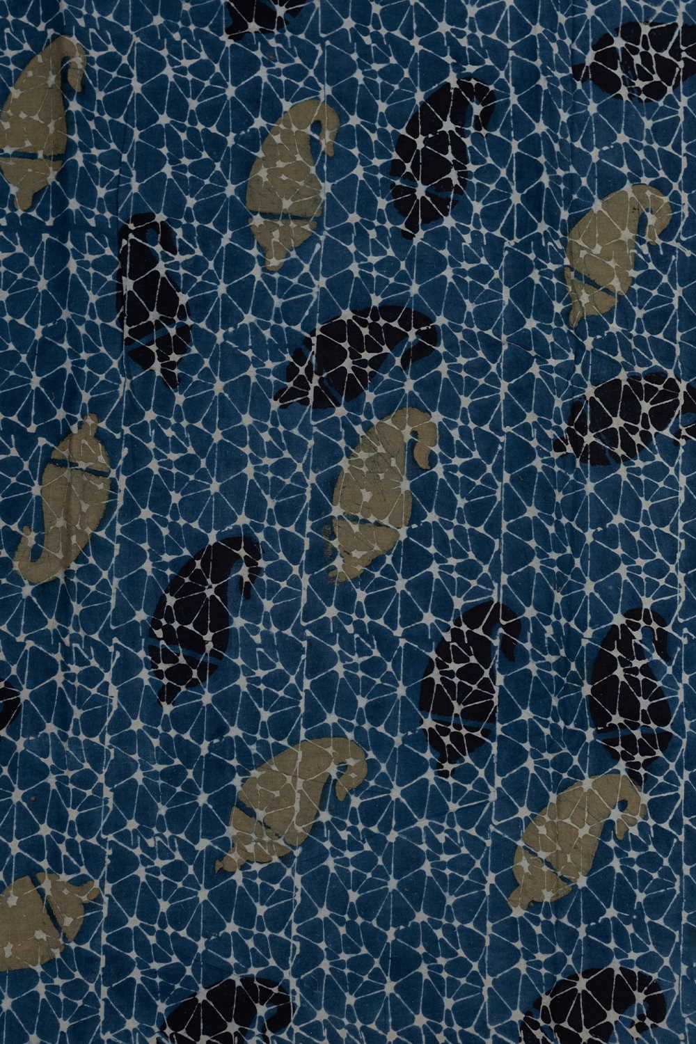 Light Indigo Ajrak Cotton Fabric - Image 4
