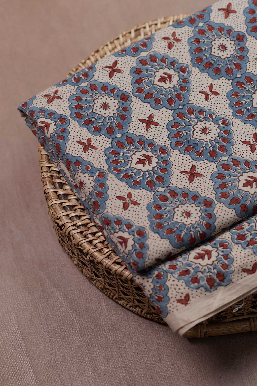 Intricate Design Ajrak Cotton Fabric - Image 2