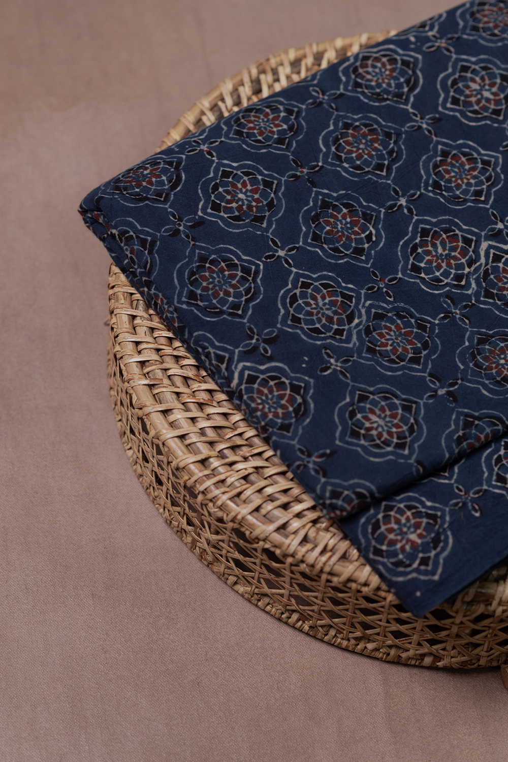 Intricate Design - Indigo Ajrak Cotton Fabric