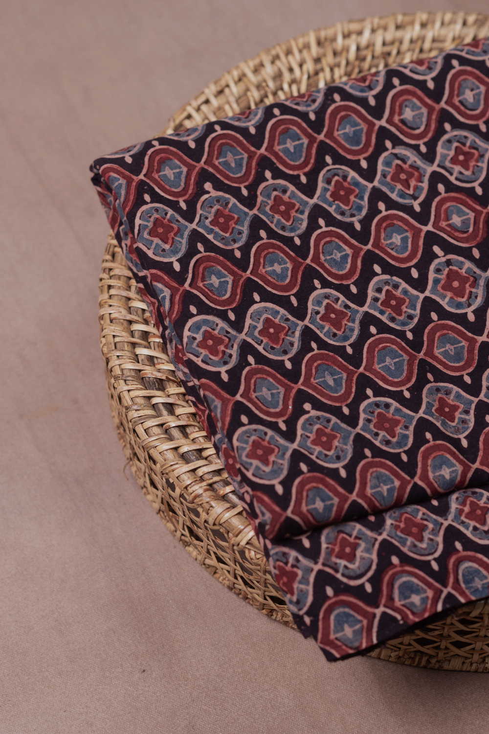 Intricate Design Ajrak Cotton Fabric - Image 3