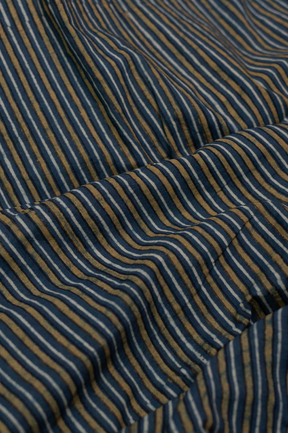 Stripe Pattern Ajrak Cotton Fabric - Image 2