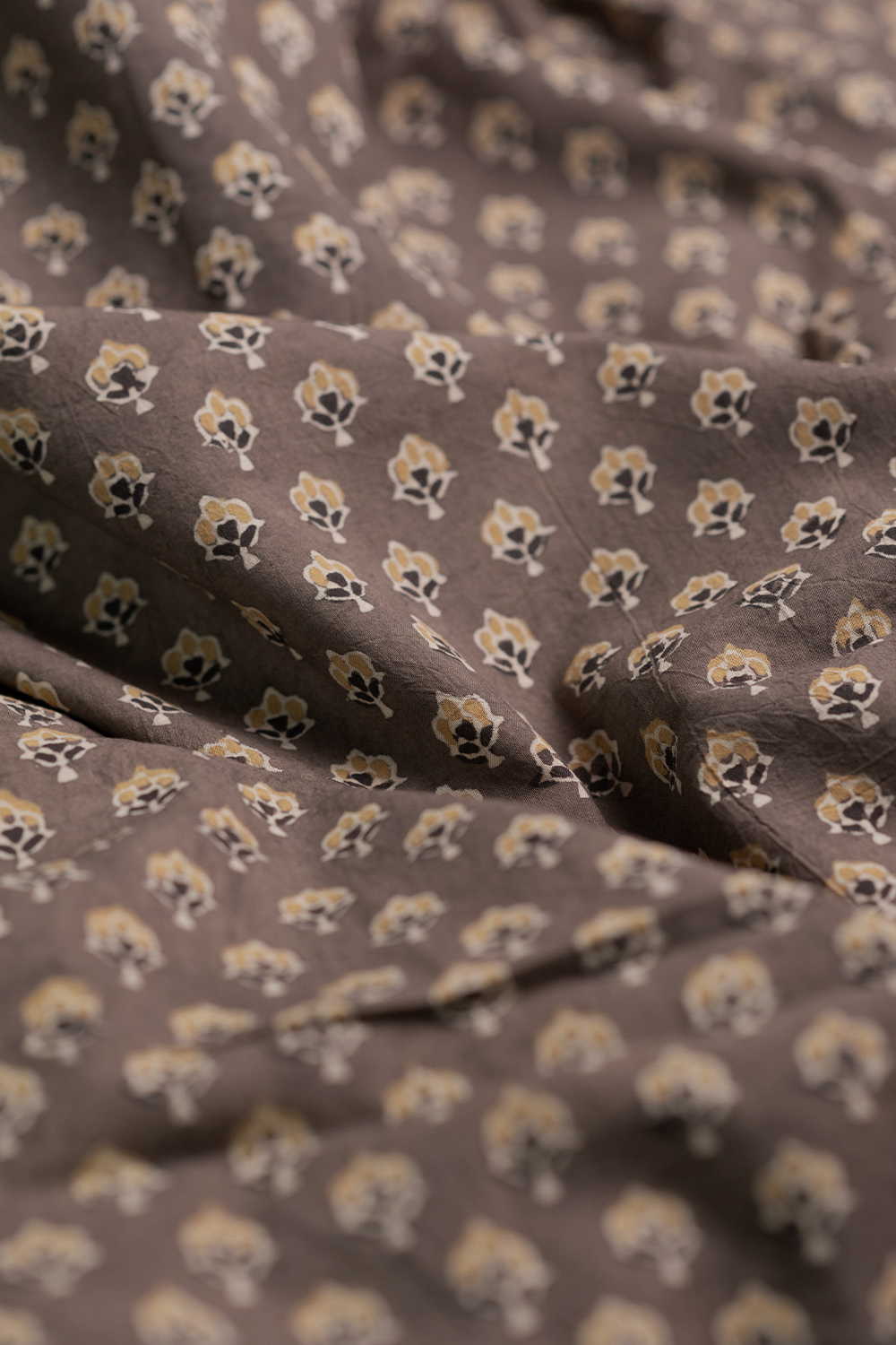 Tiny Butta Floral Ajrak Cotton Fabric - Image 3