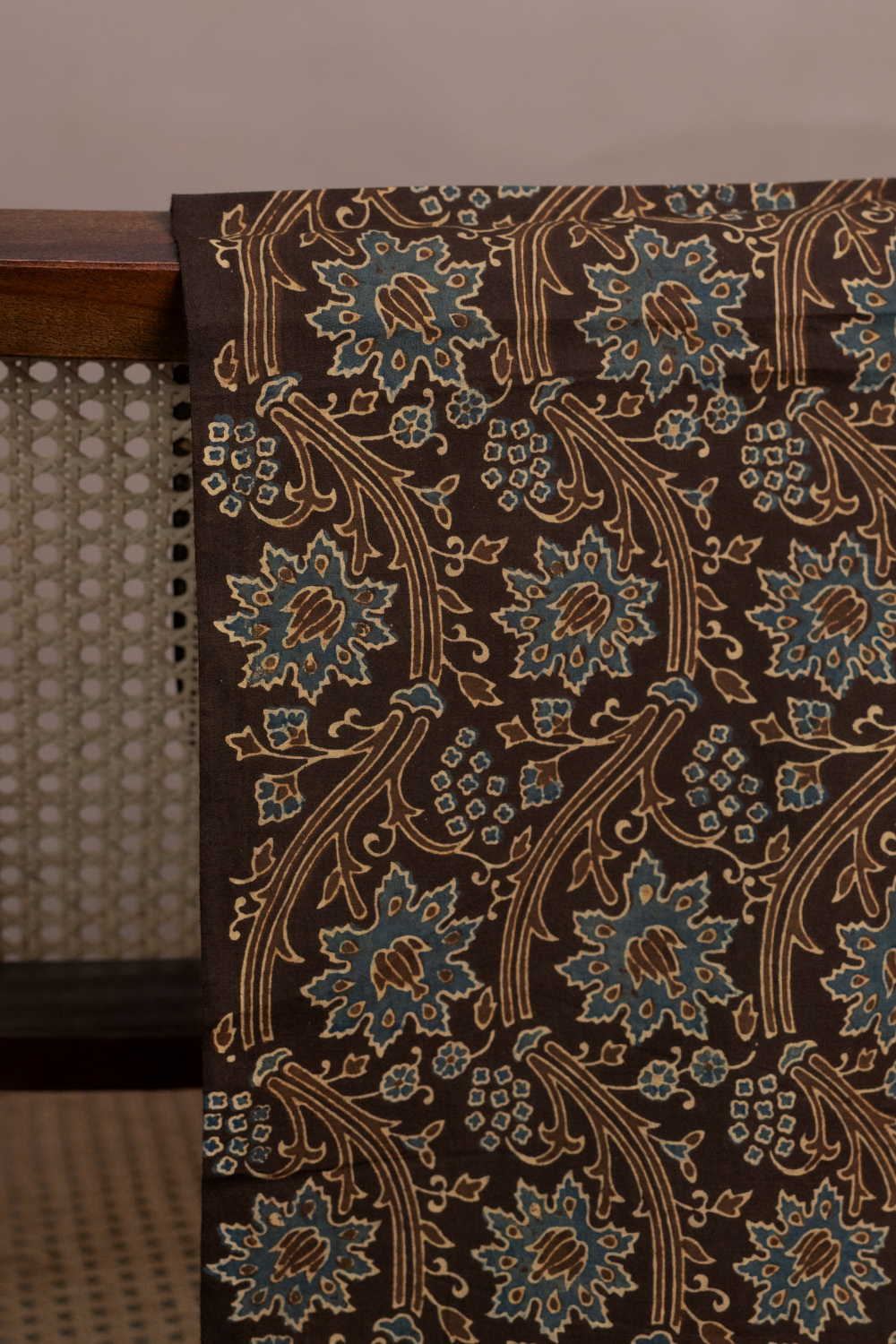 Floral Garden Ajrak Cotton Fabric