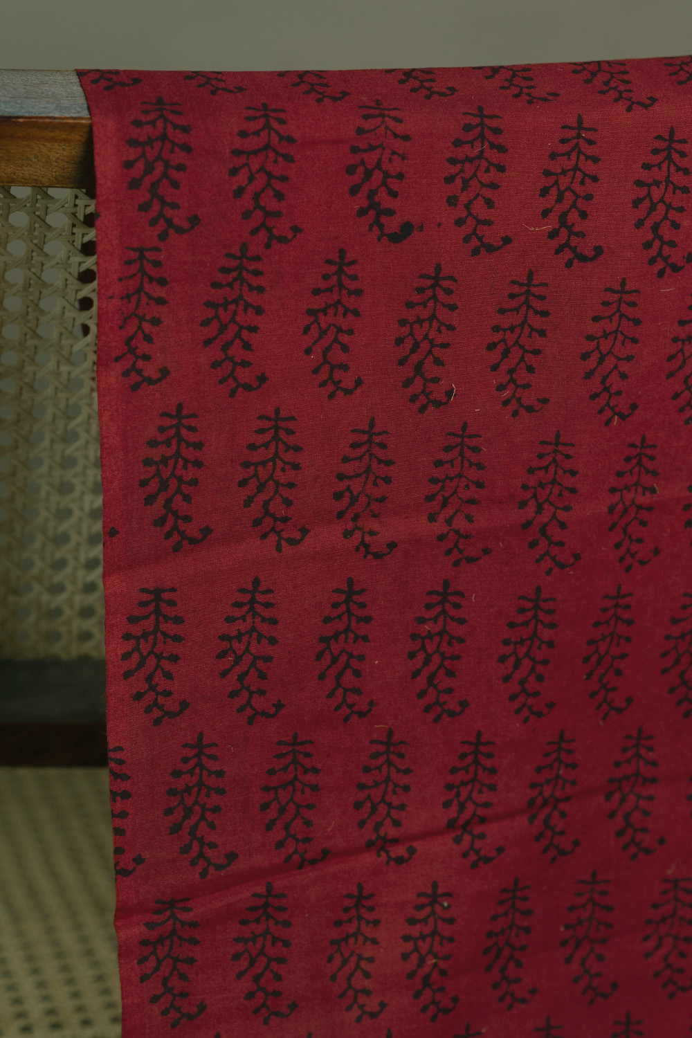 Shade of Maroon Kutch Cotton Fabric - Image 3