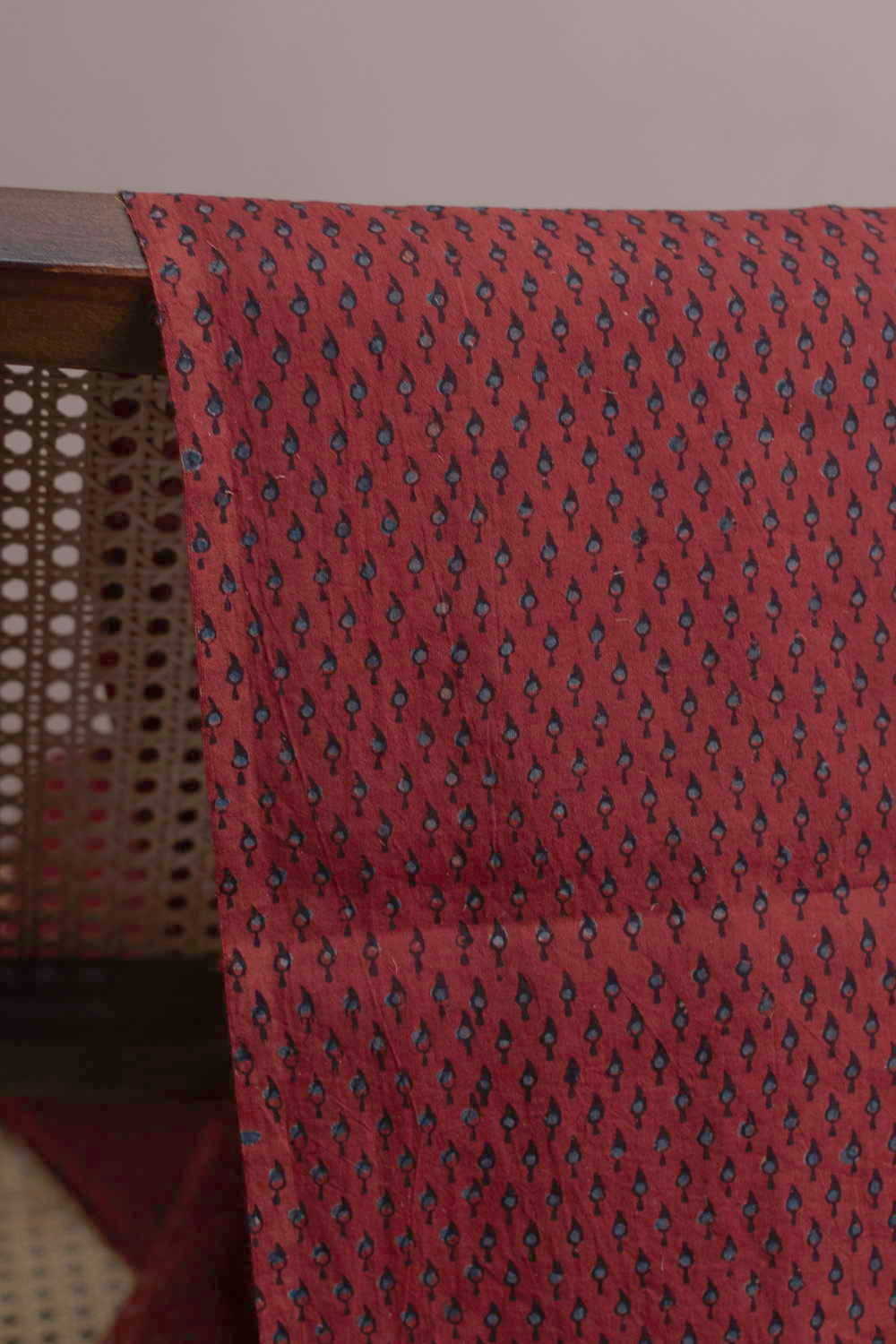 Tiny Motifs - Maroon Ajrak Cotton Fabric - Image 2