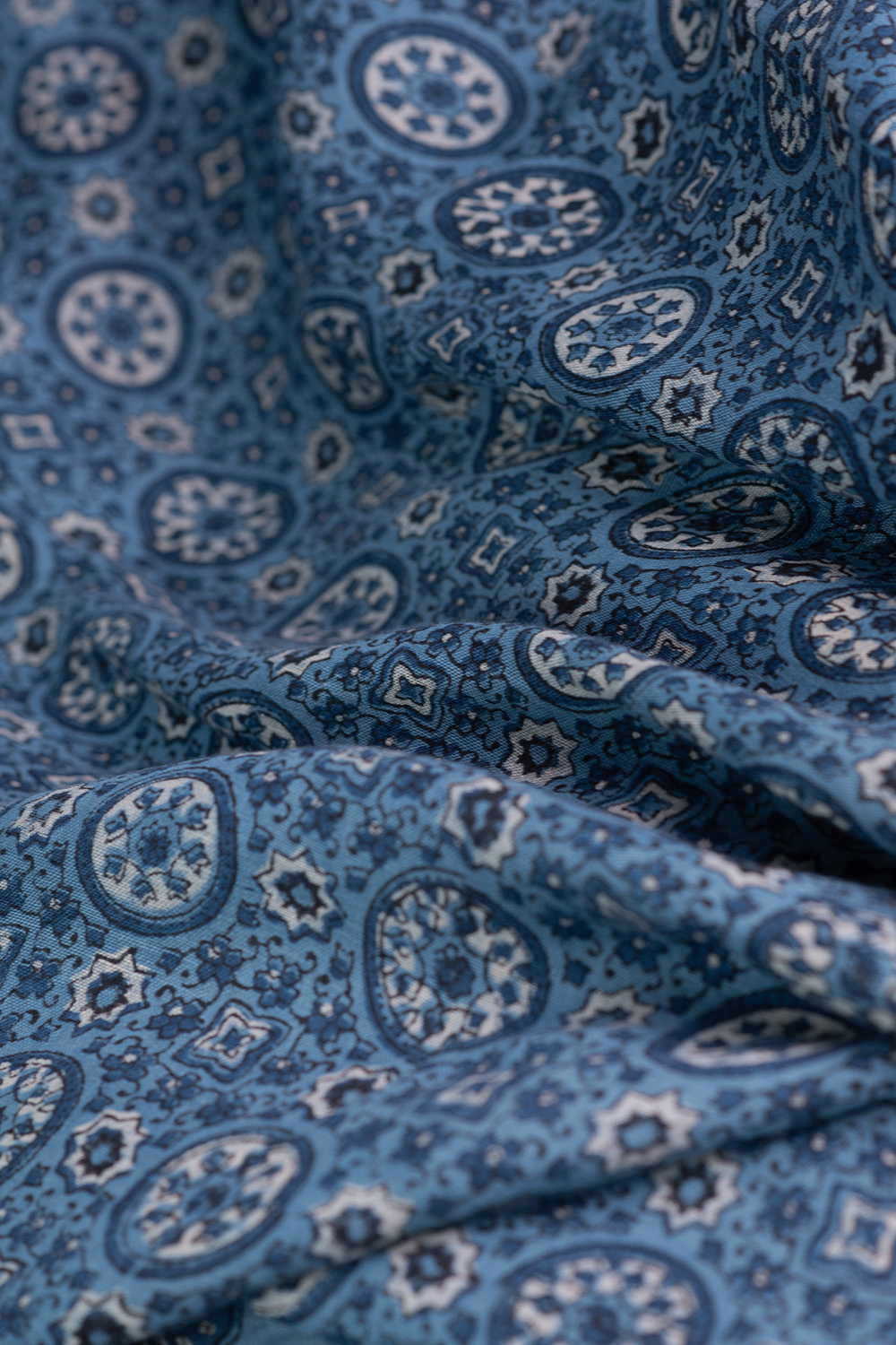 Pattern - Blue Ajrak Linen Fabric - Image 3