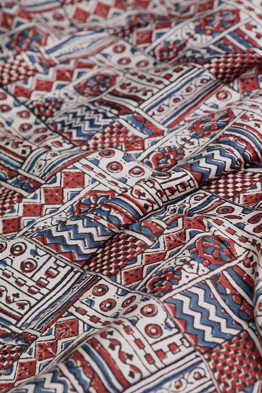Pattern - Cream Ajrak Modal Silk Fabric - Image 3