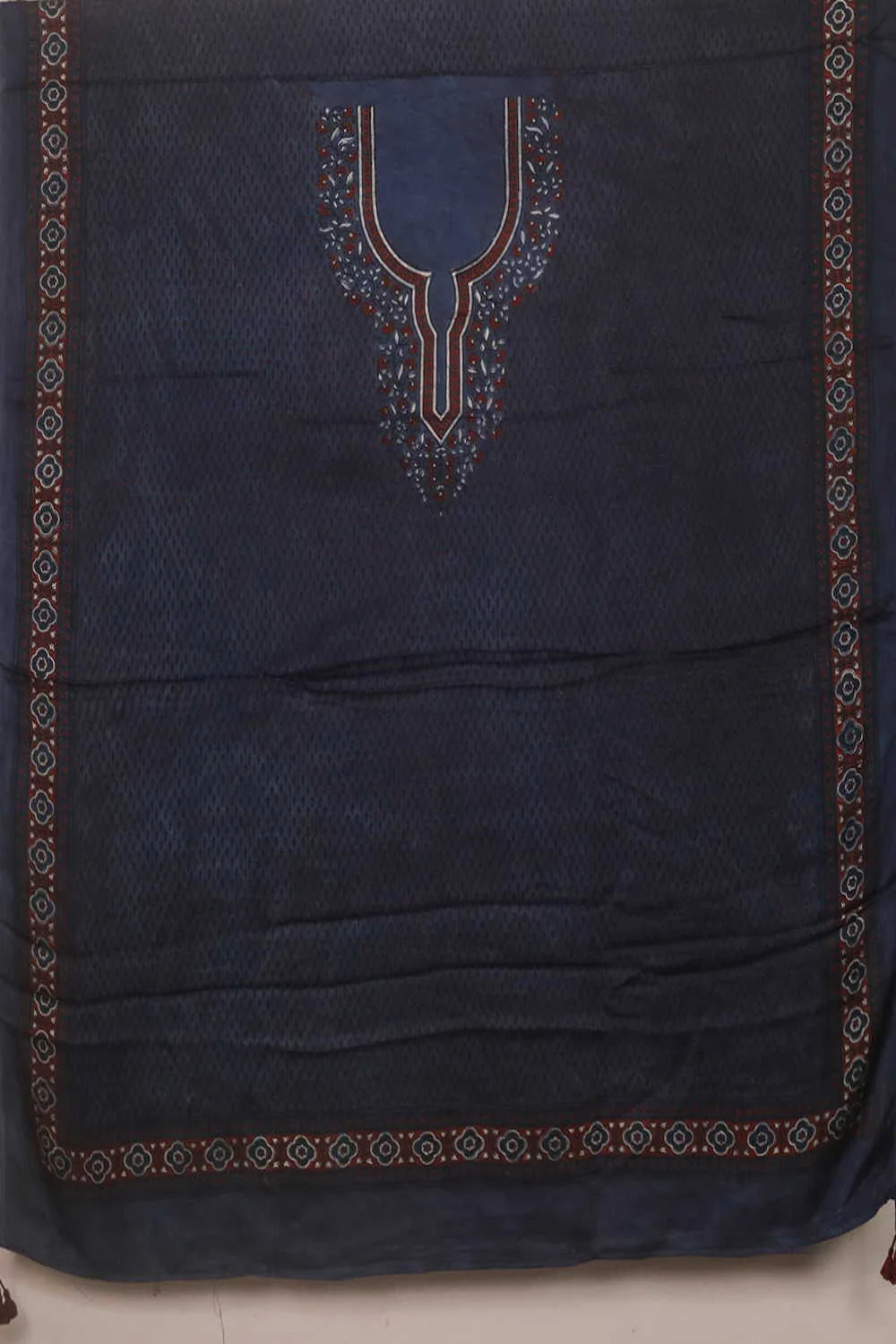 Indigo Ajrak Modal Silk Kaftan - Image 3
