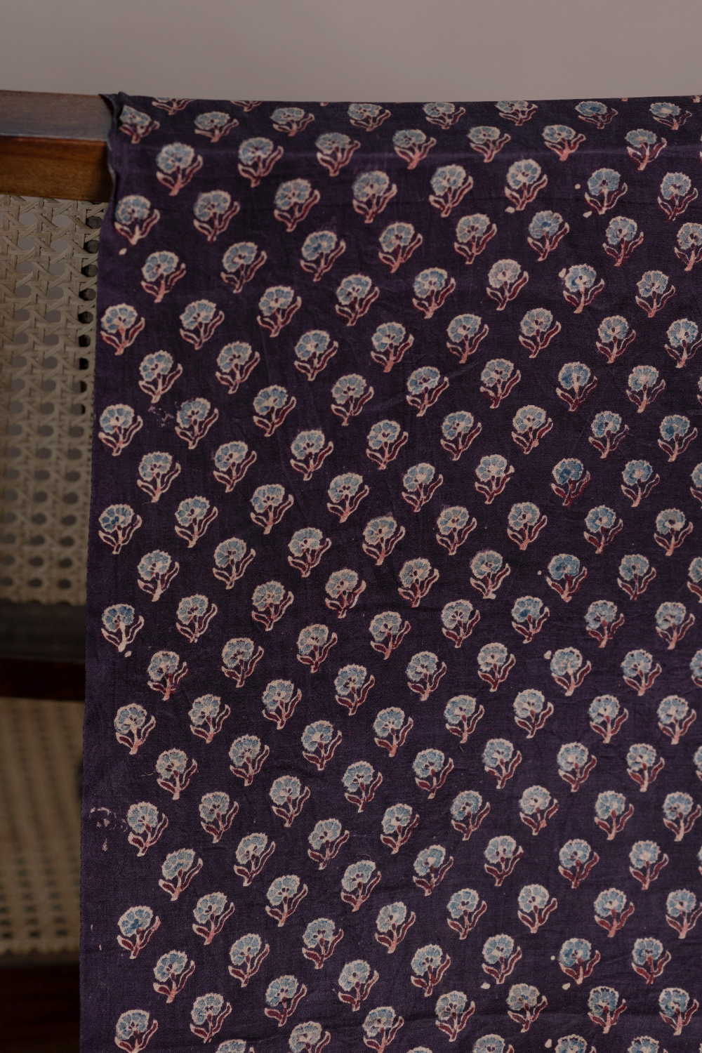 Little Florets Ajrak Gajji Silk Fabric
