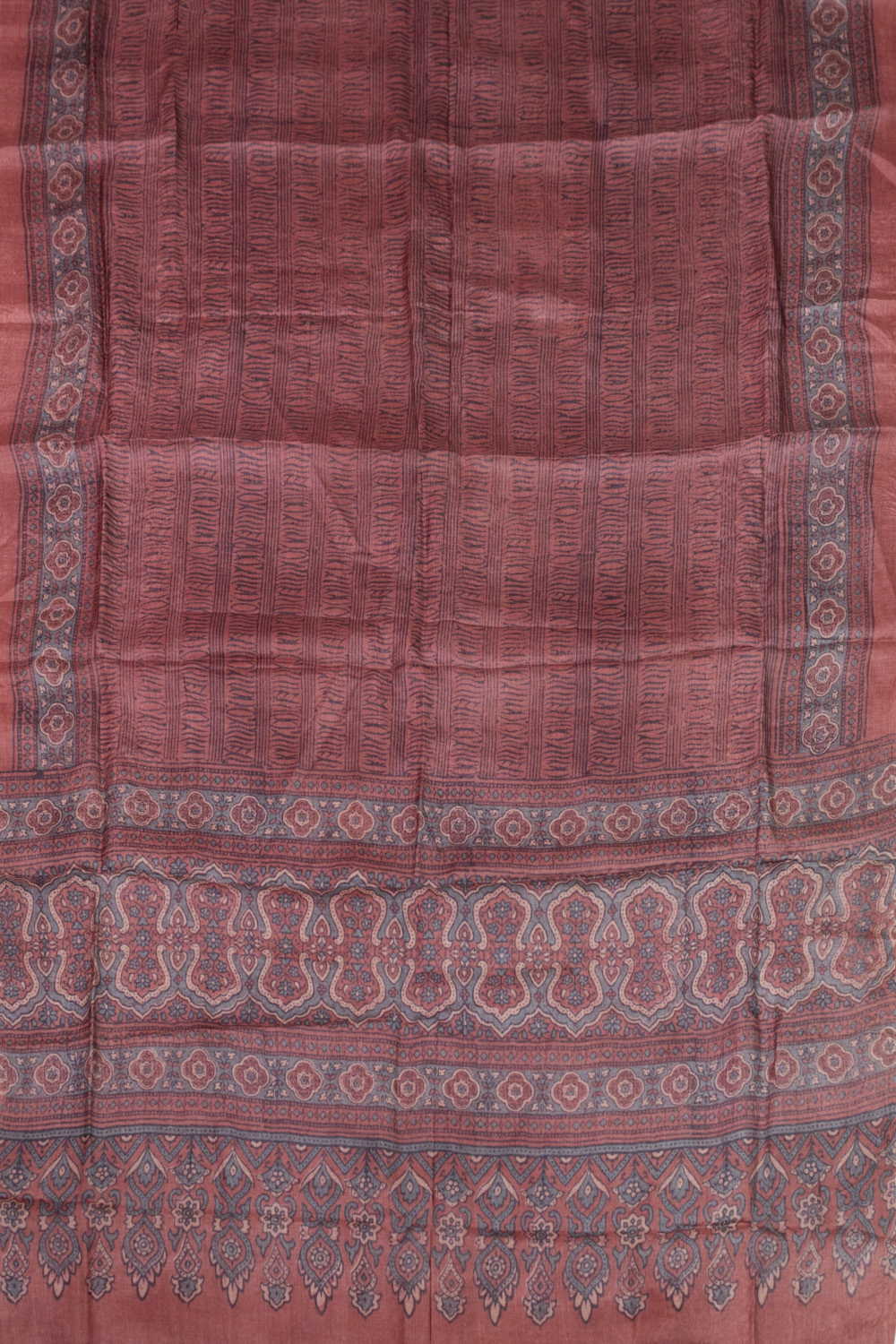 Maroon Ajrak Tussar Suit - Image 3