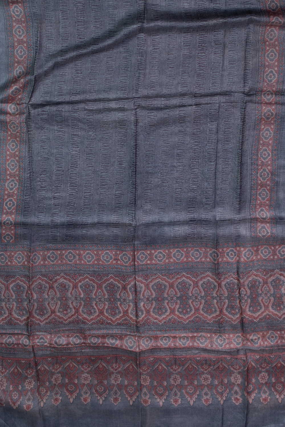 Intricate Design on India Ajrak Tussar Suit - Image 3