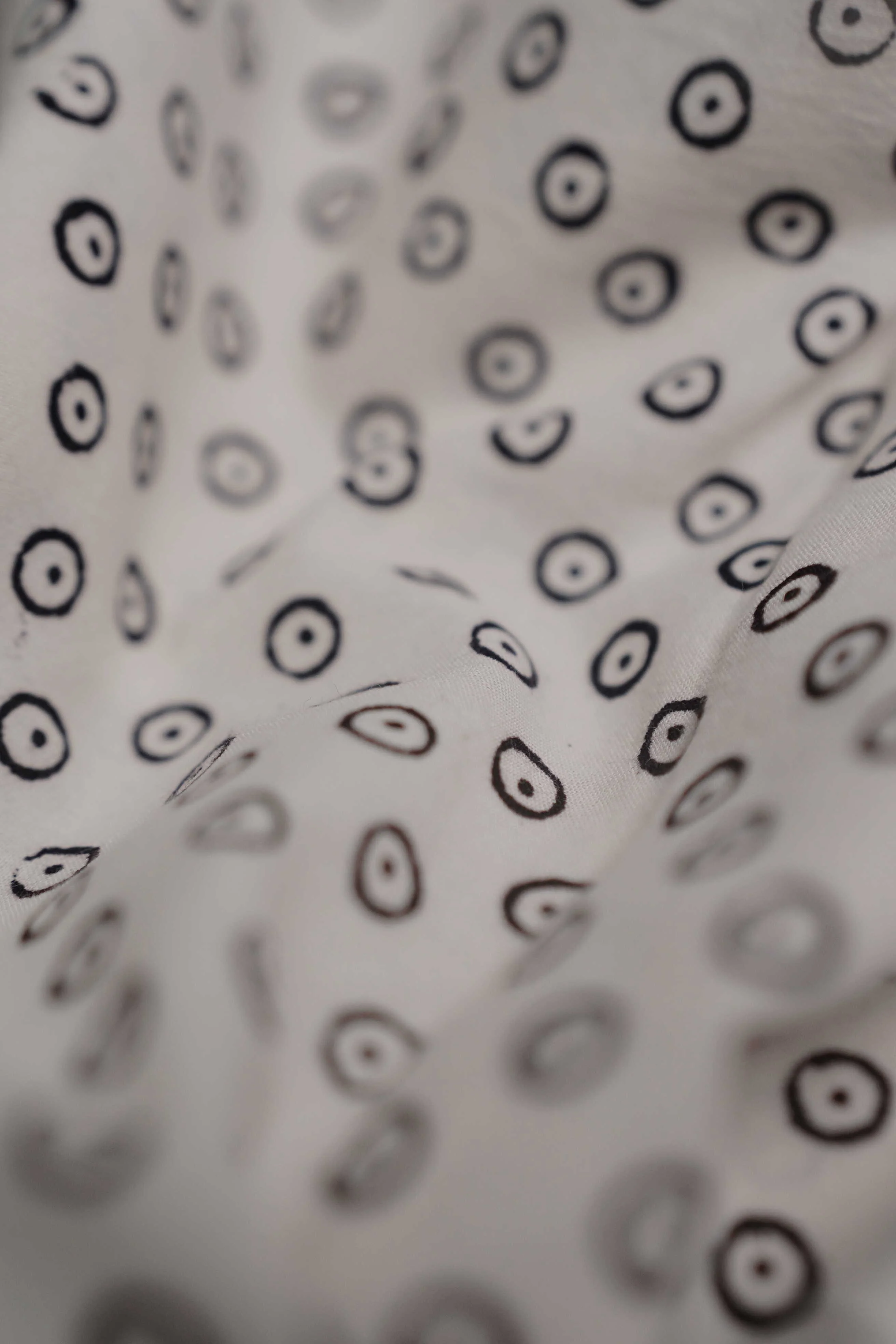 Circle Motifs - Cream Bagh Cotton Fabric - Image 3