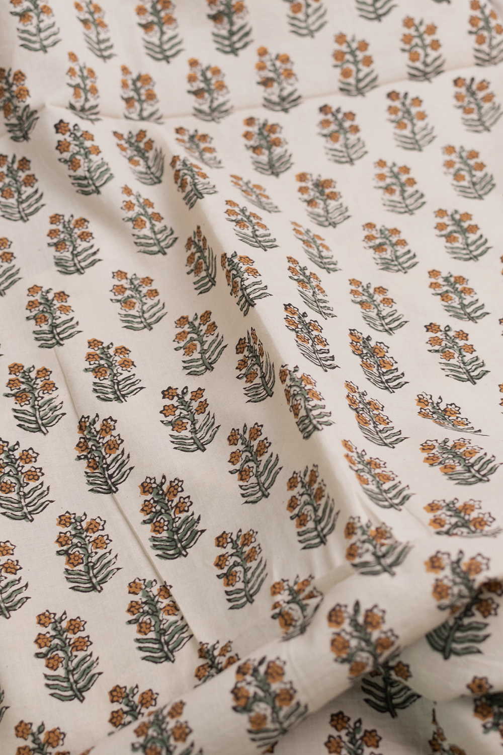 Prettiest Butta on Cream Bagru Cotton Fabric - Image 3