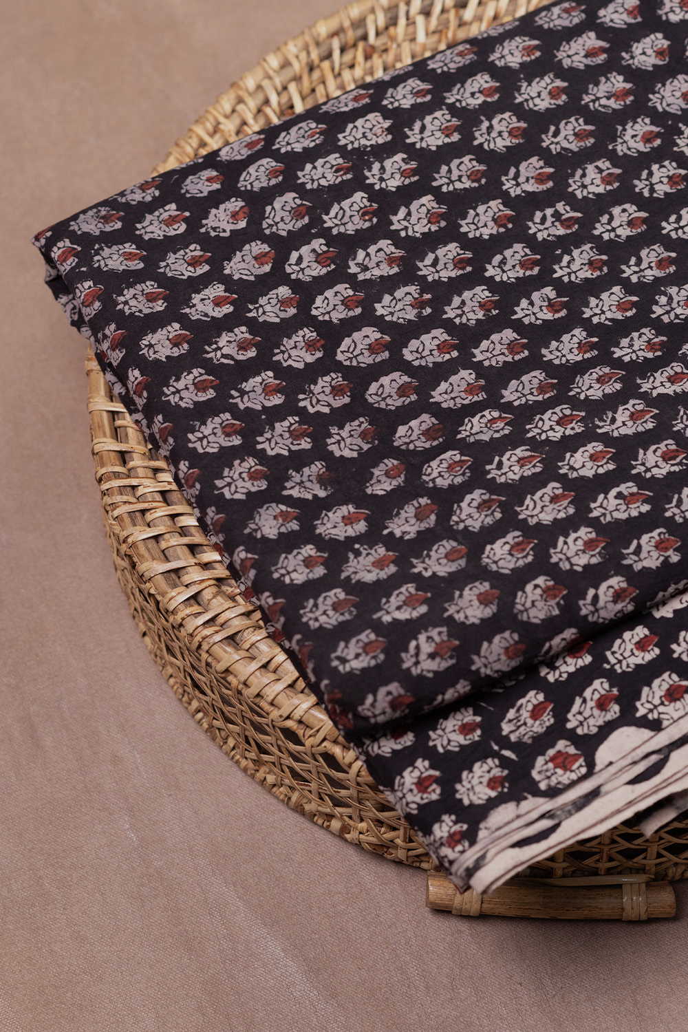 Little Butta - Black Bagru Cotton Fabric - Image 2