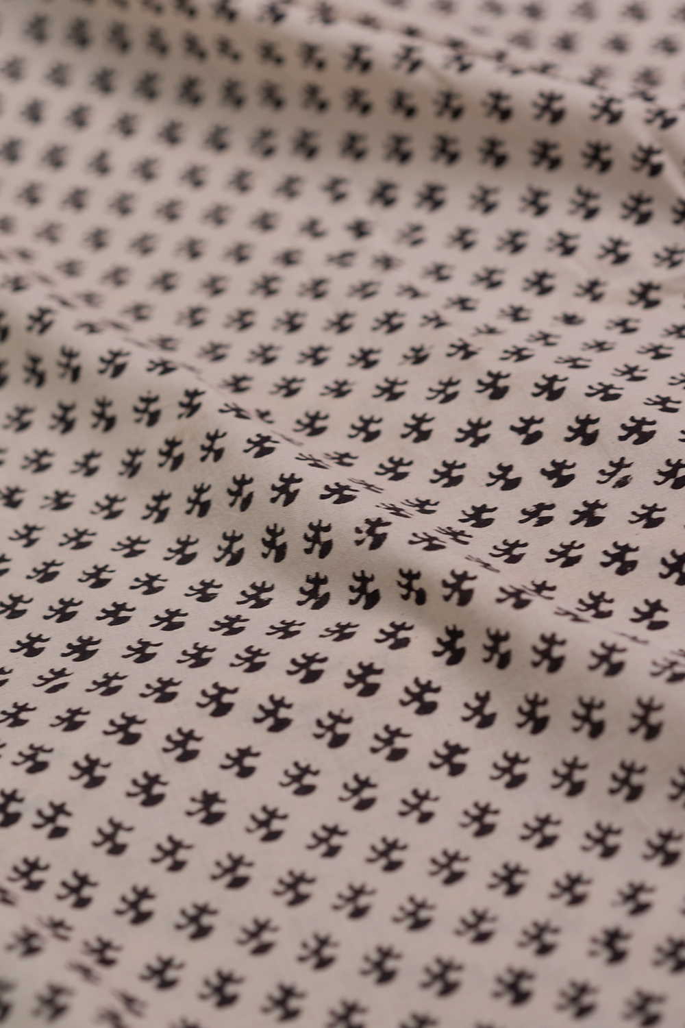 Mini Motifs - Cream Bagru Cotton Fabric - Image 2