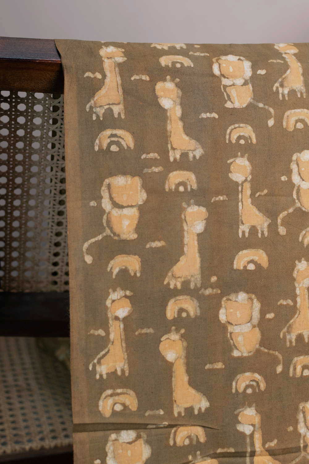 Jungle Friends Dabu Cotton Fabric
