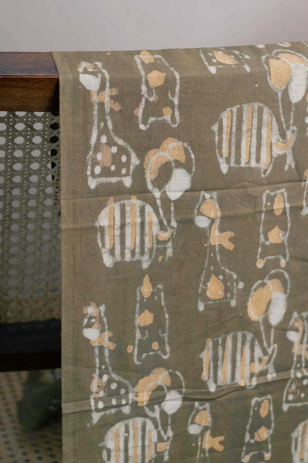 Wildlife Wonders Dabu Cotton Fabric