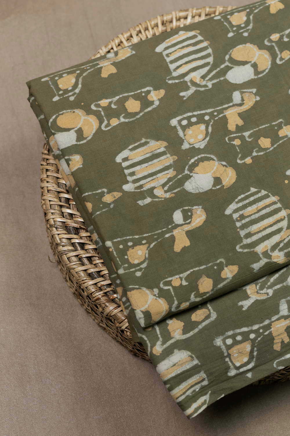 Wildlife Wonders Dabu Cotton Fabric - Image 3
