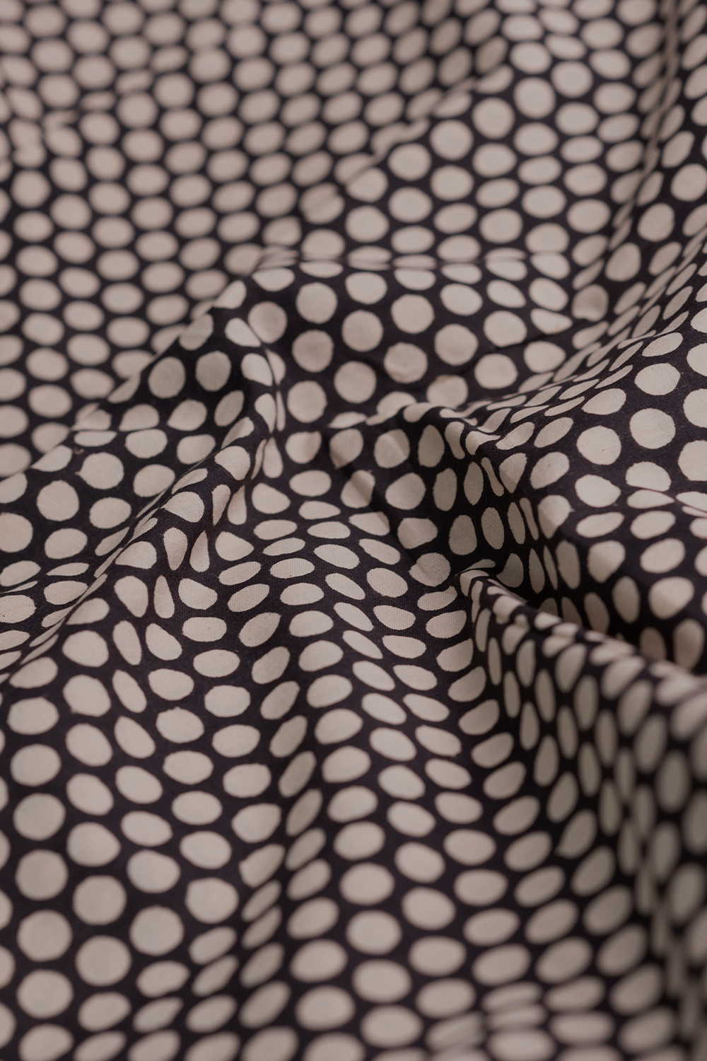 Circle Pattern Bagru Cotton Fabric - Image 3