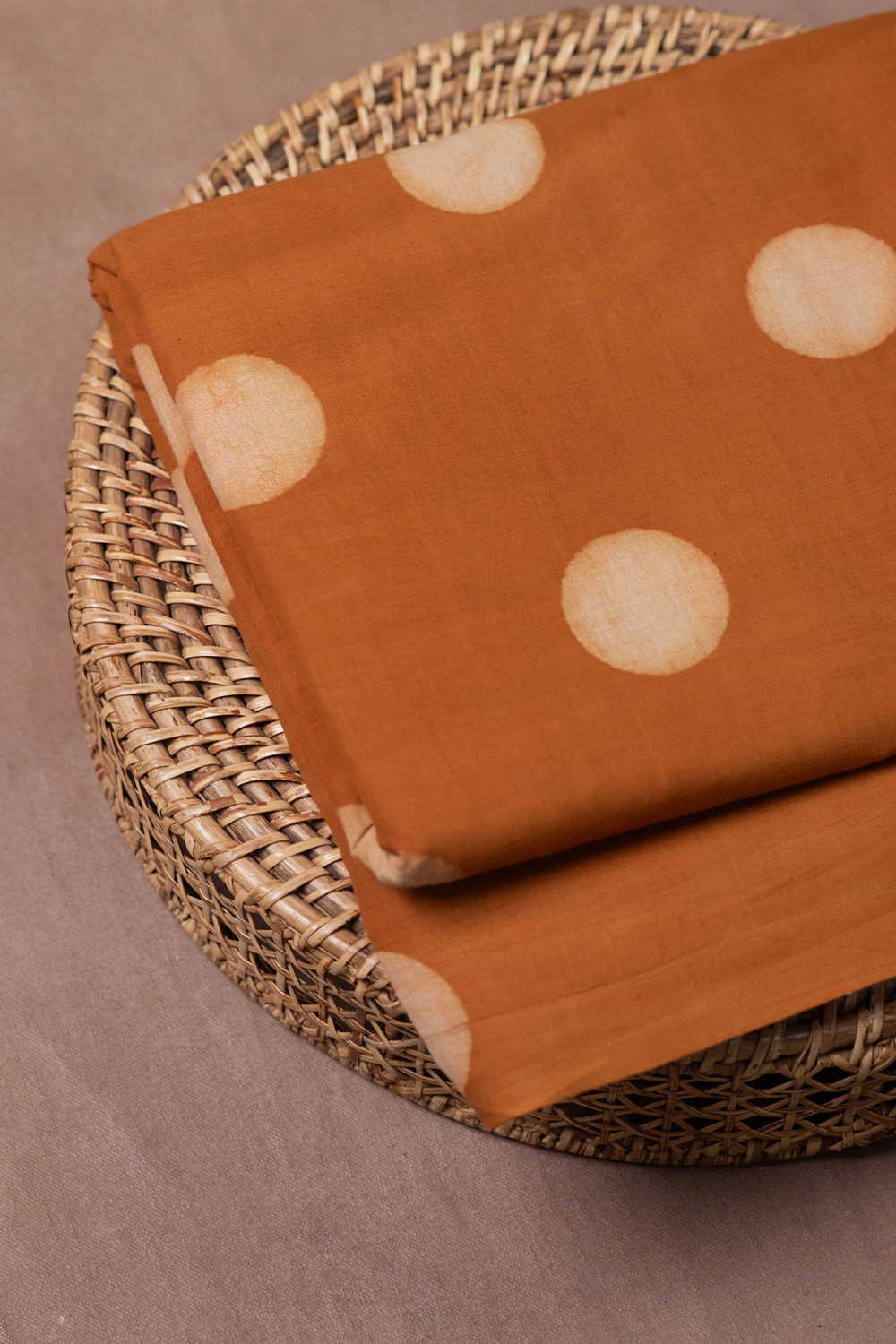 Circle Pattern Bagru Cotton Fabric