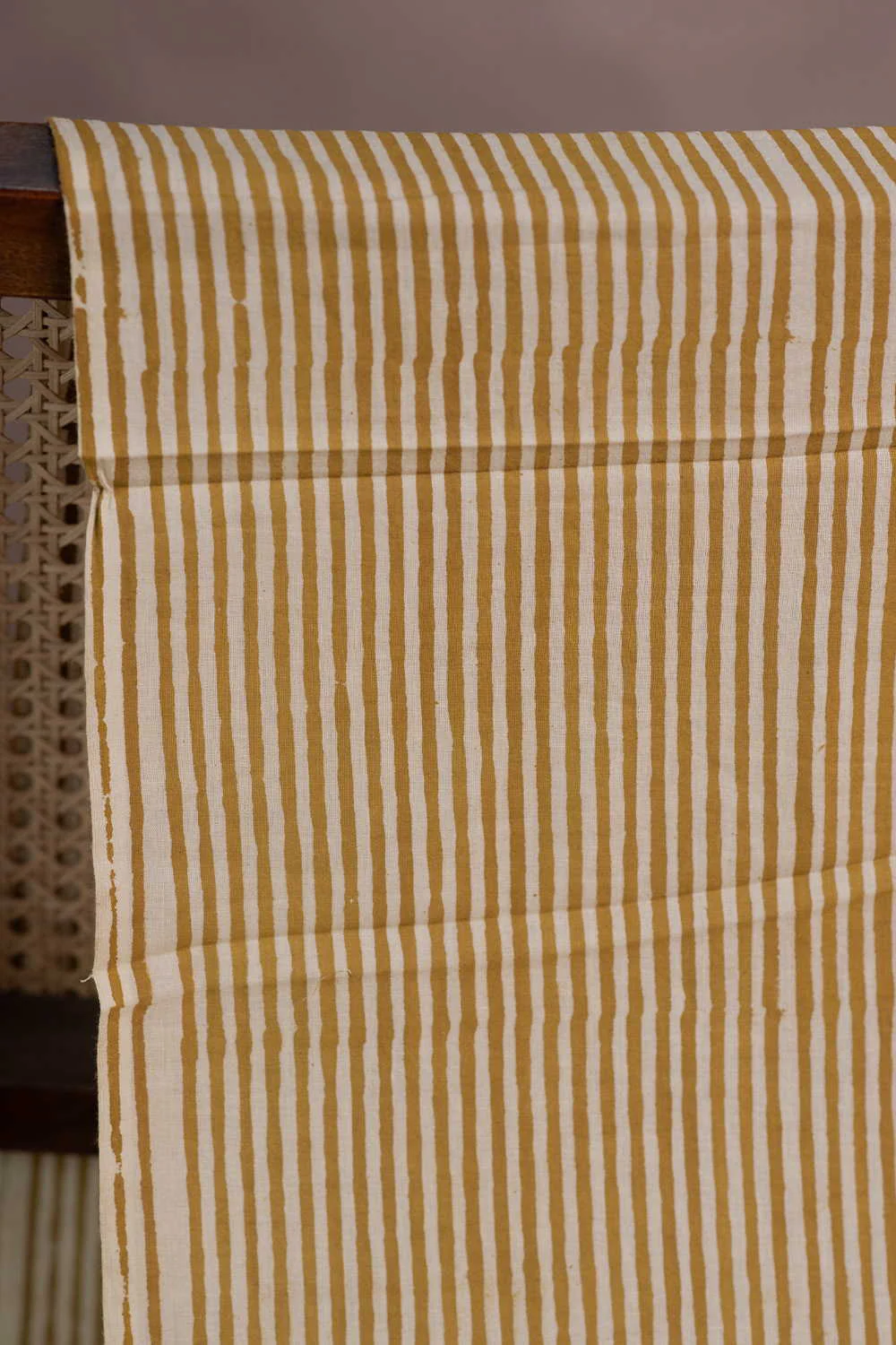 Stripe Pattern Bagru Cotton Fabric - Image 2