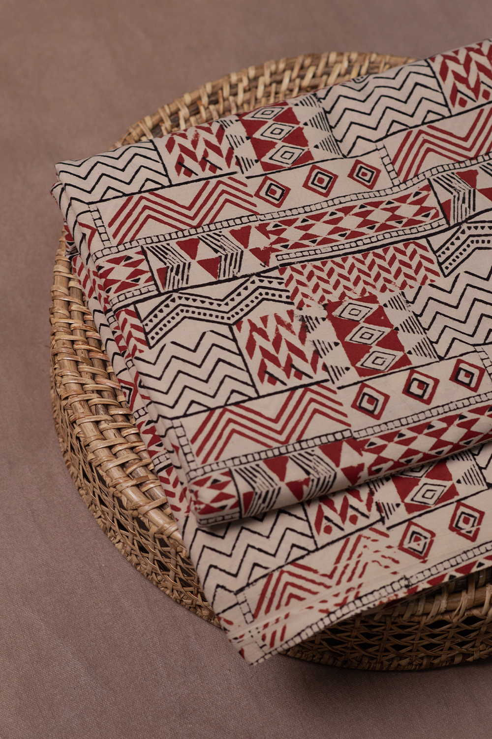 Geomteric Pattern Bagru Cotton Fabric