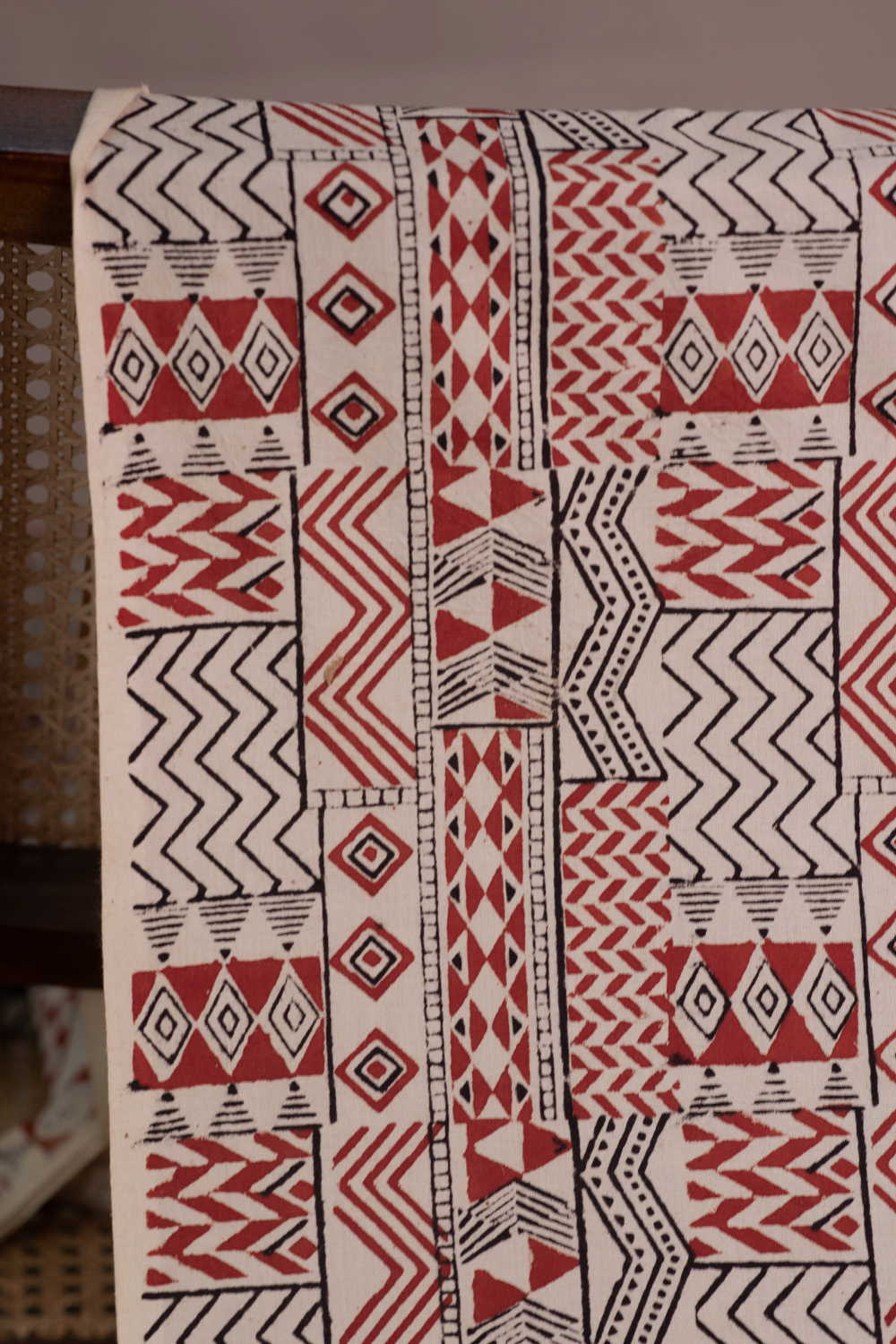 Geomteric Pattern Bagru Cotton Fabric - Image 2