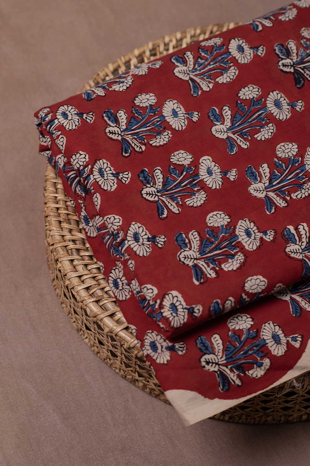 Heritage Bloom Bagru Cotton Fabric - Image 2