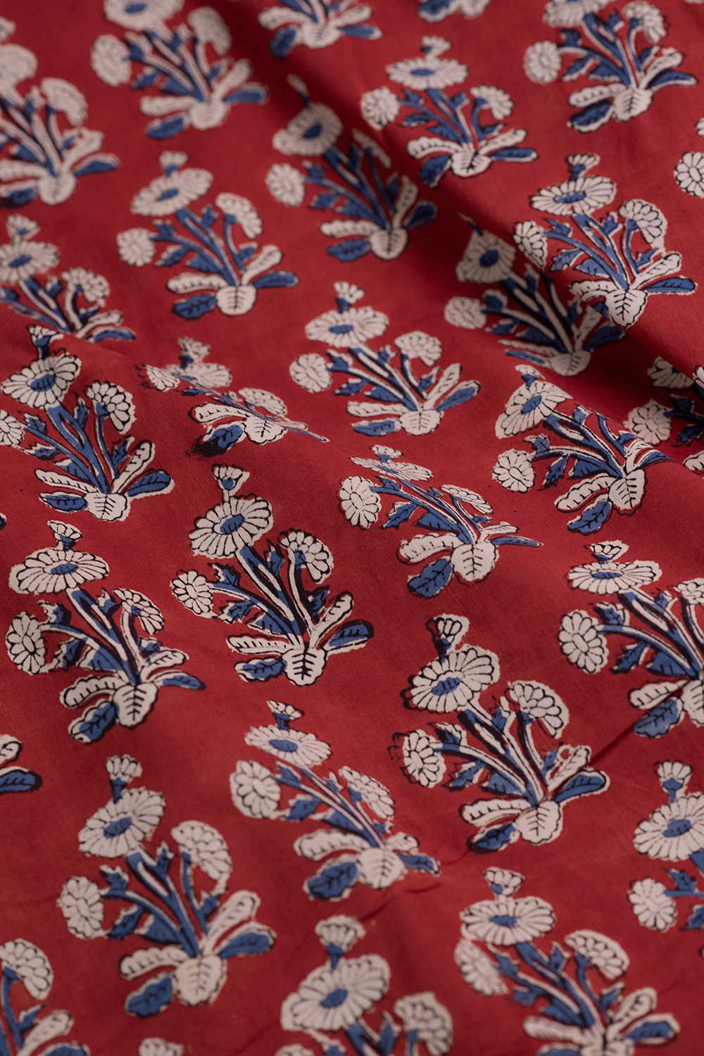Heritage Bloom Bagru Cotton Fabric - Image 3