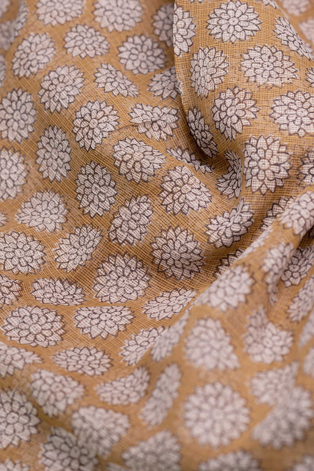 Yellow Bagru Kota Cotton Fabric - Image 3