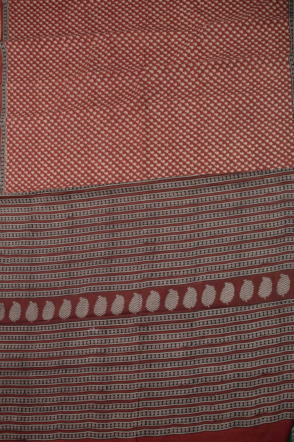 Scarlet Petal Story Bagru Mul Cotton saree - Image 2