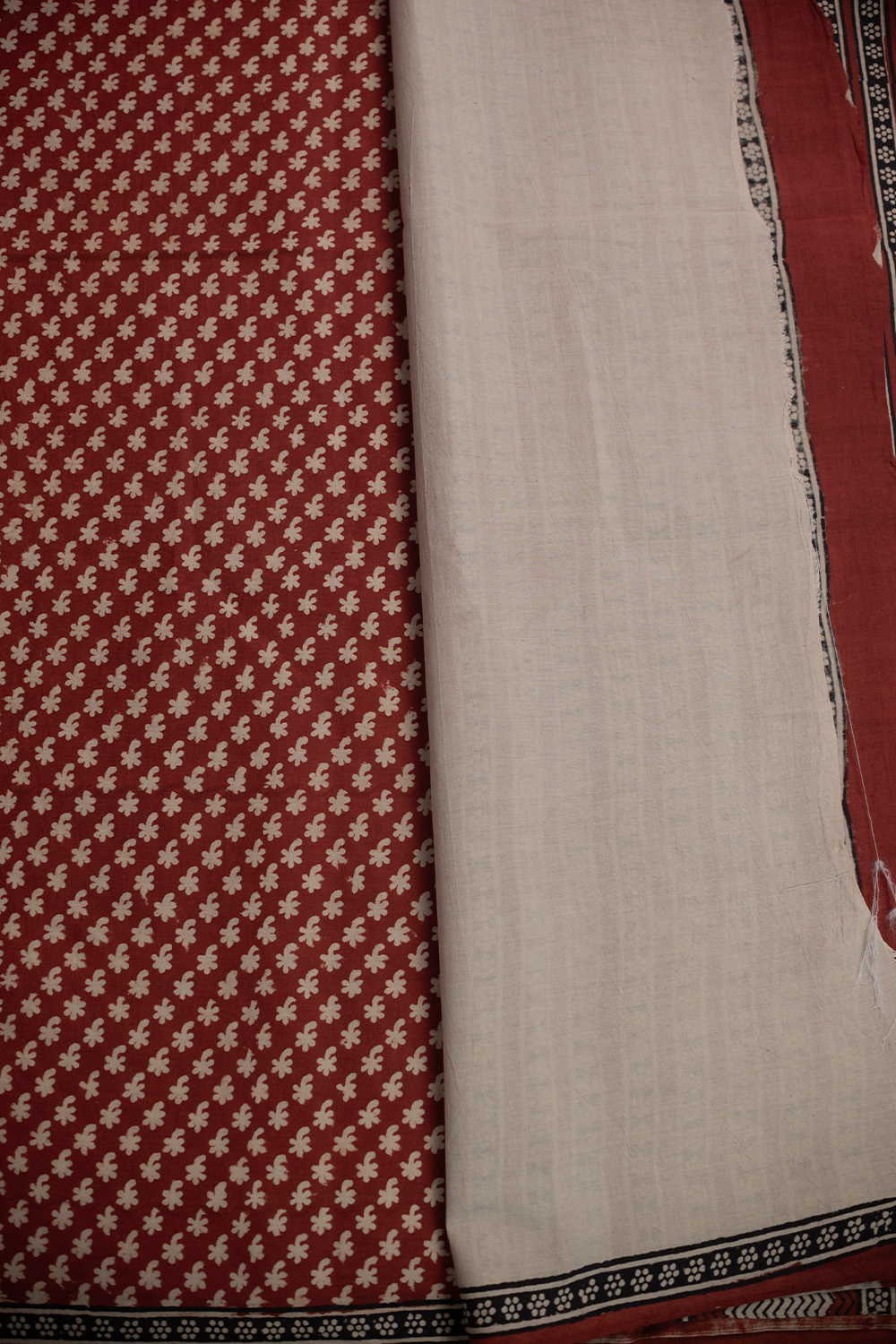 Scarlet Petal Story Bagru Mul Cotton saree - Image 4