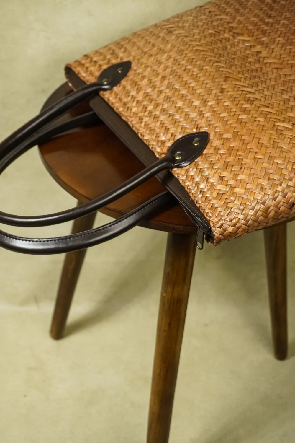 Handwoven Work Tote Shoulder Bag - Image 4