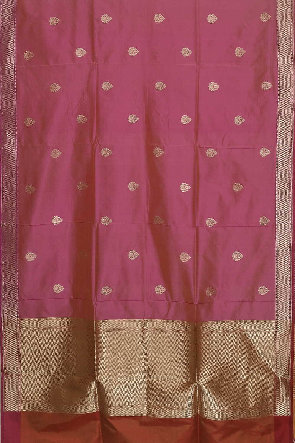 Neon Pink Banarasi Silk Dupatta - Image 4