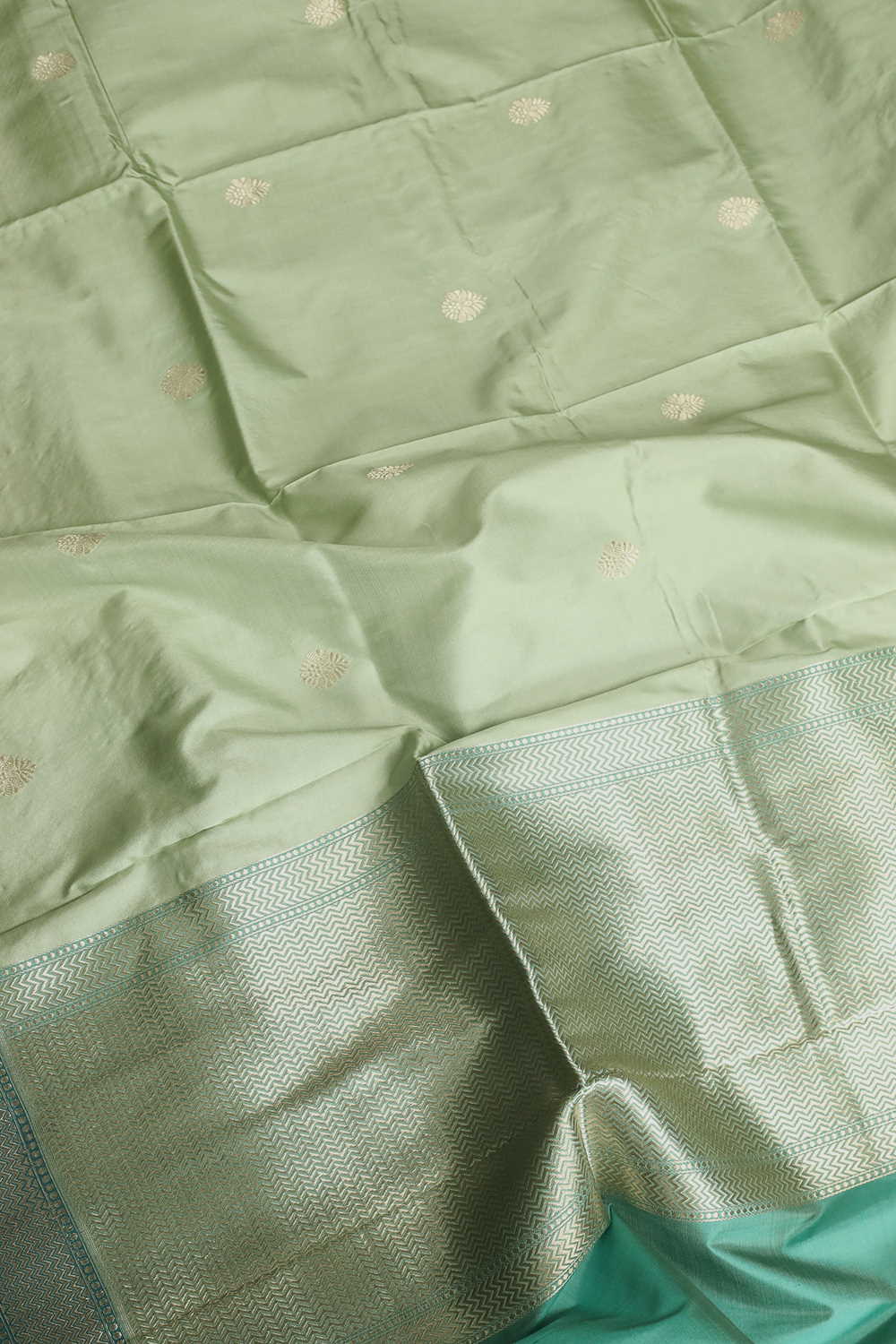 Baby Green with Butta Banarasi Silk Dupatta - Image 3