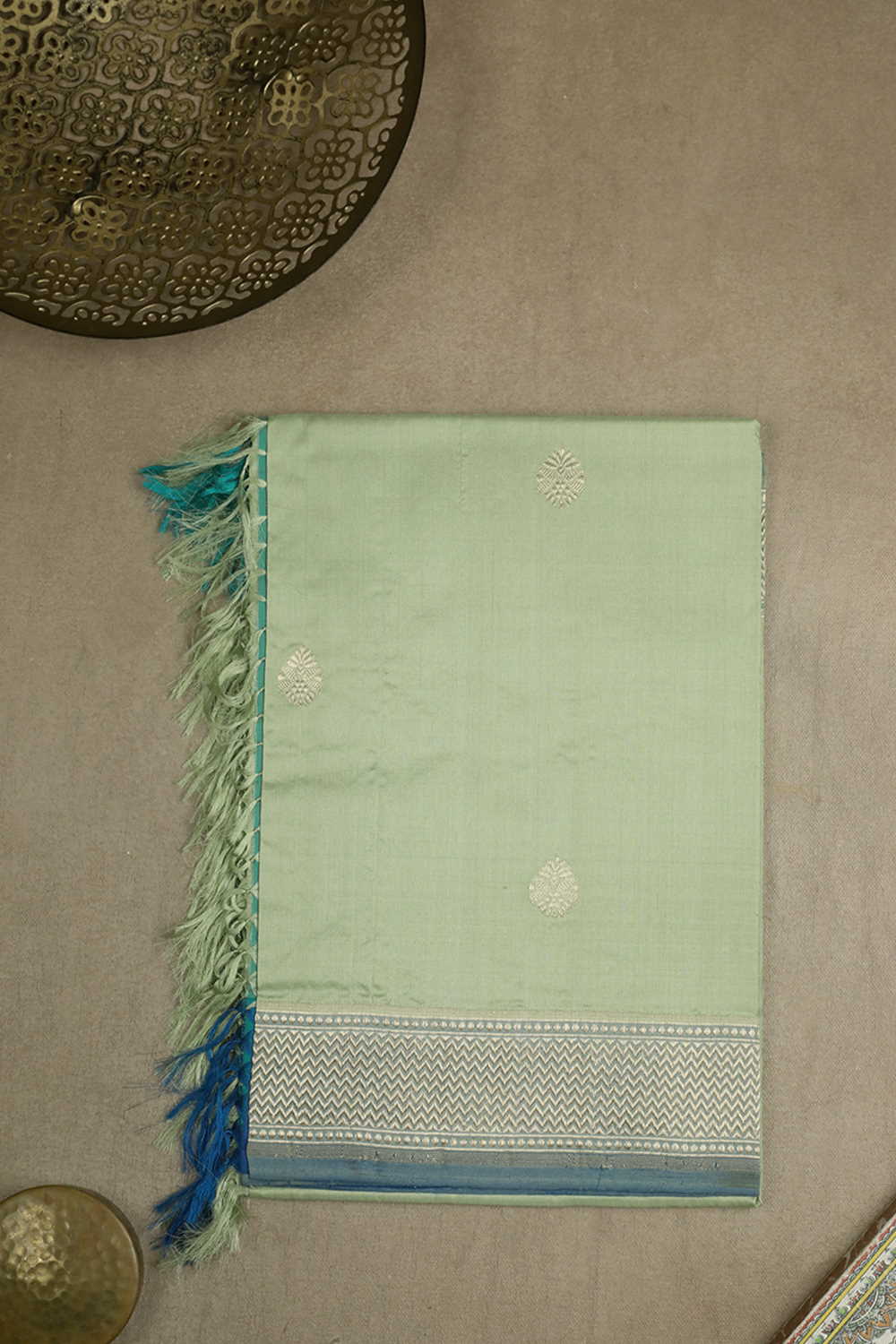 Baby Green with Butta Banarasi Silk Dupatta - Image 4