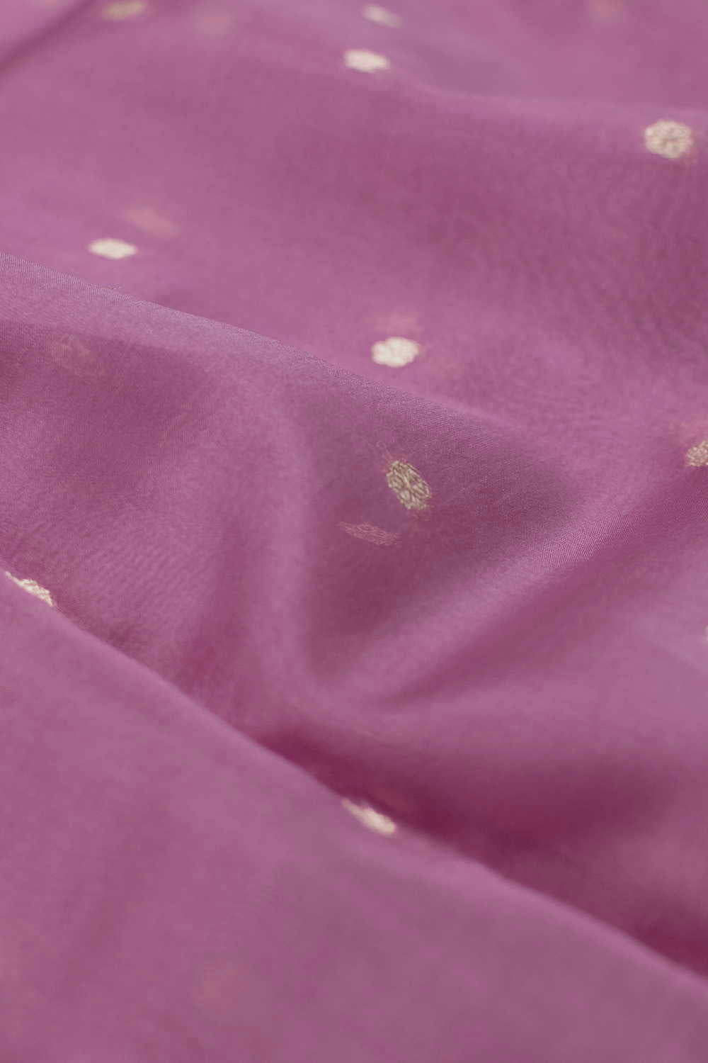 Soft Pink with Kadhwa Butti Banarasi Organza Silk Fabric - Image 2