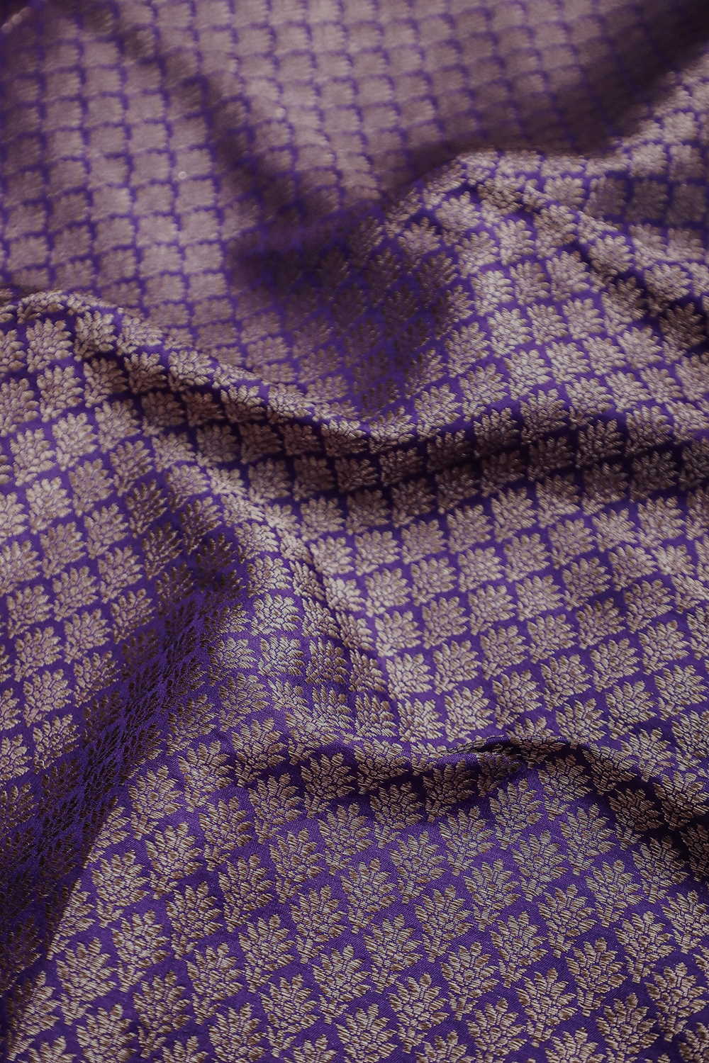 Tiny Florets Banarasi Silk Fabric - Image 3